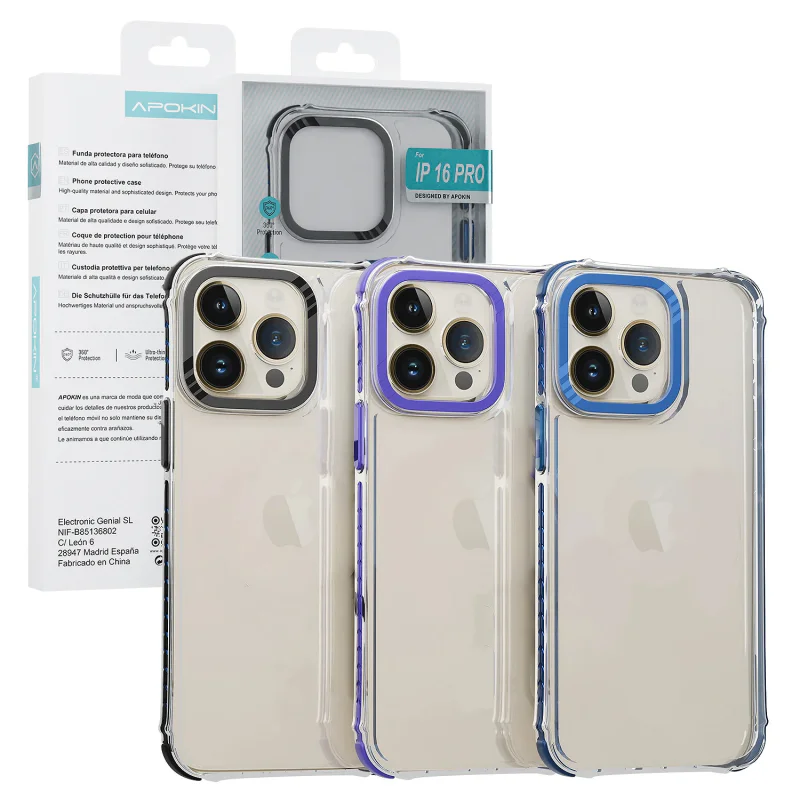 Capa Apokin para Apple iPhone 16 Pro Efeito Pedra Antichoque Variedade de cores - Imagem 1