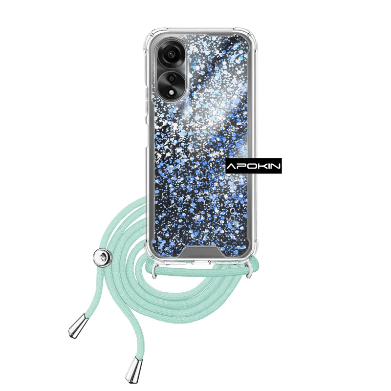 Capa em Gel Apokin para Oppo A78 4G Transparente com Cordão Variedade de cores - Imagem 4