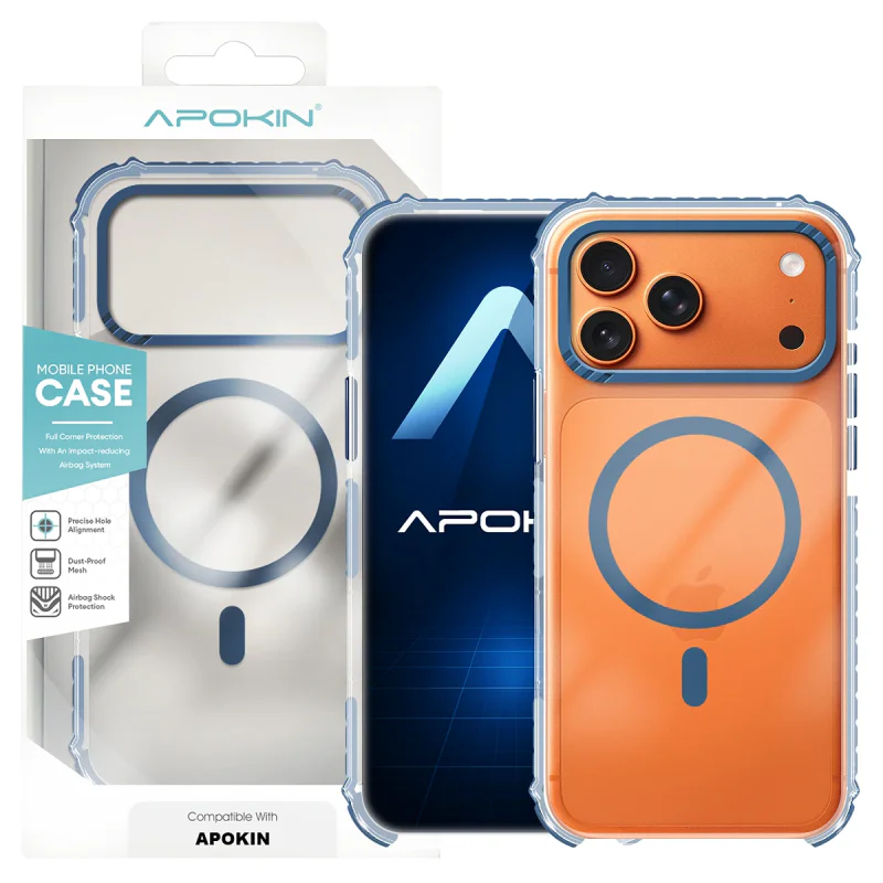Capa Apokin Rock com MagSafe para iPhone 17 Pro Max e 18 Pro Max Preto - Imagem 3