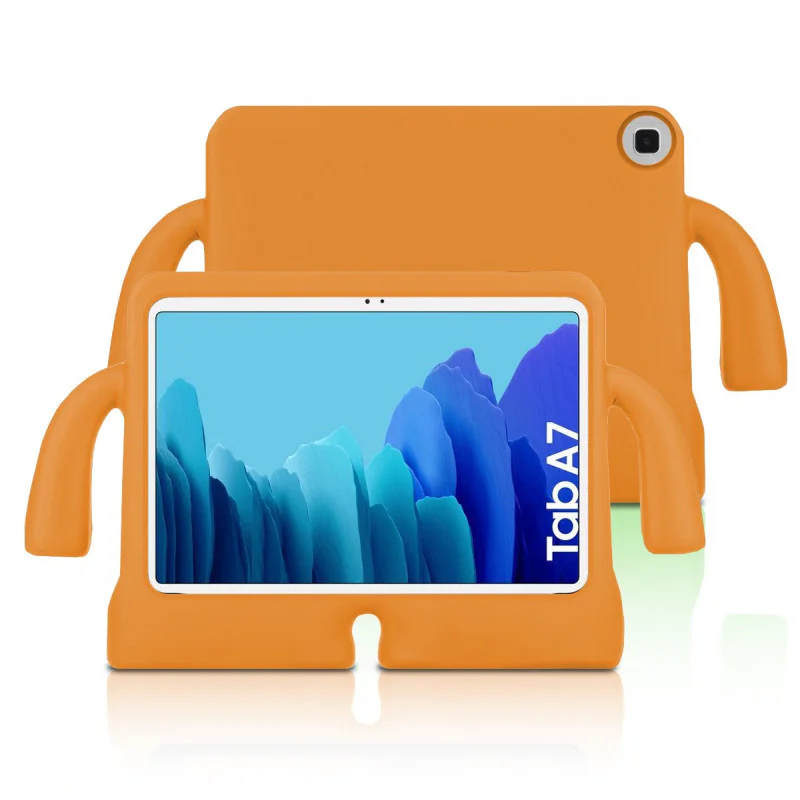 Capa Infantil Apokin para Samsung Galaxy Tab A7 T500 em Silicone Reforçada Antichoques Cor: Verde - Imagem 3