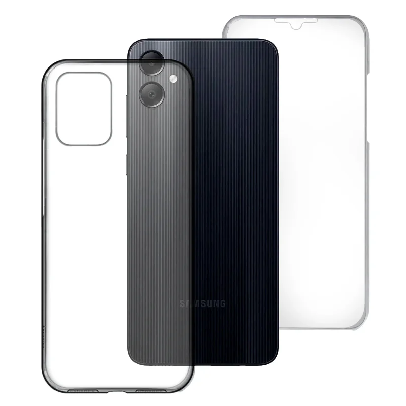 Capa Dupla 360 Graus Apokin para Samsung Galaxy A05 Silicone Transparente