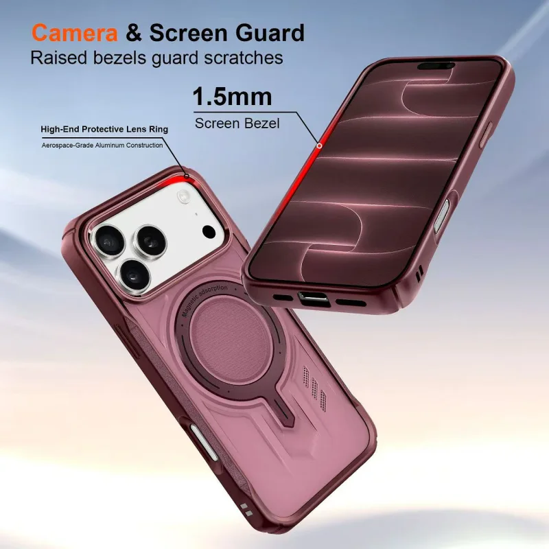 Capa Apokin Mech Armor para iPhone 17 Pro Max / 18 Pro Max Branco - Imagem 3