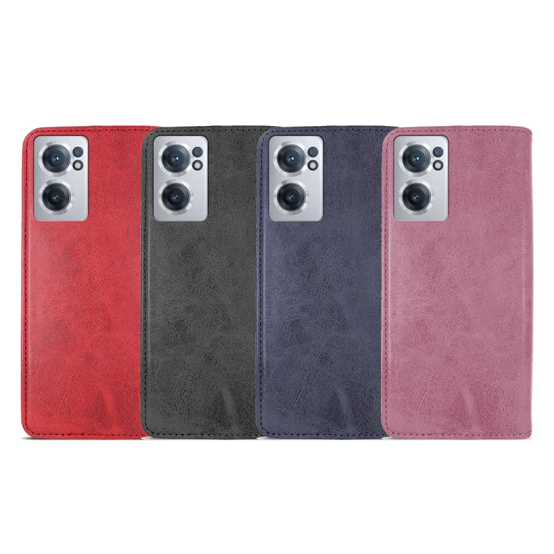 Capa Apokin com Porta-Cartões para OnePlus Nord CE em Pele Sintética Azul - Imagem 1