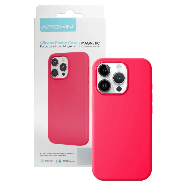 Capa Apokin para iPhone 14 Pro Max Silicone Líquido com MagSafe Verde Escuro - Imagem 6