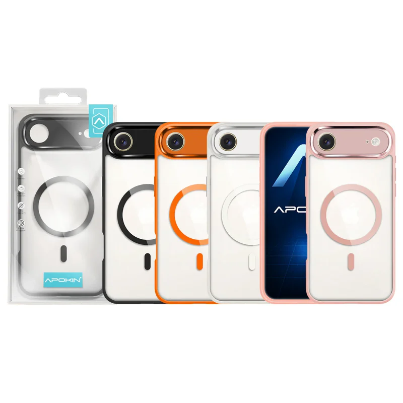 Capa de Silicone Apokin ProGuard com MagSafe para iPhone 17 Air Variedade de cores