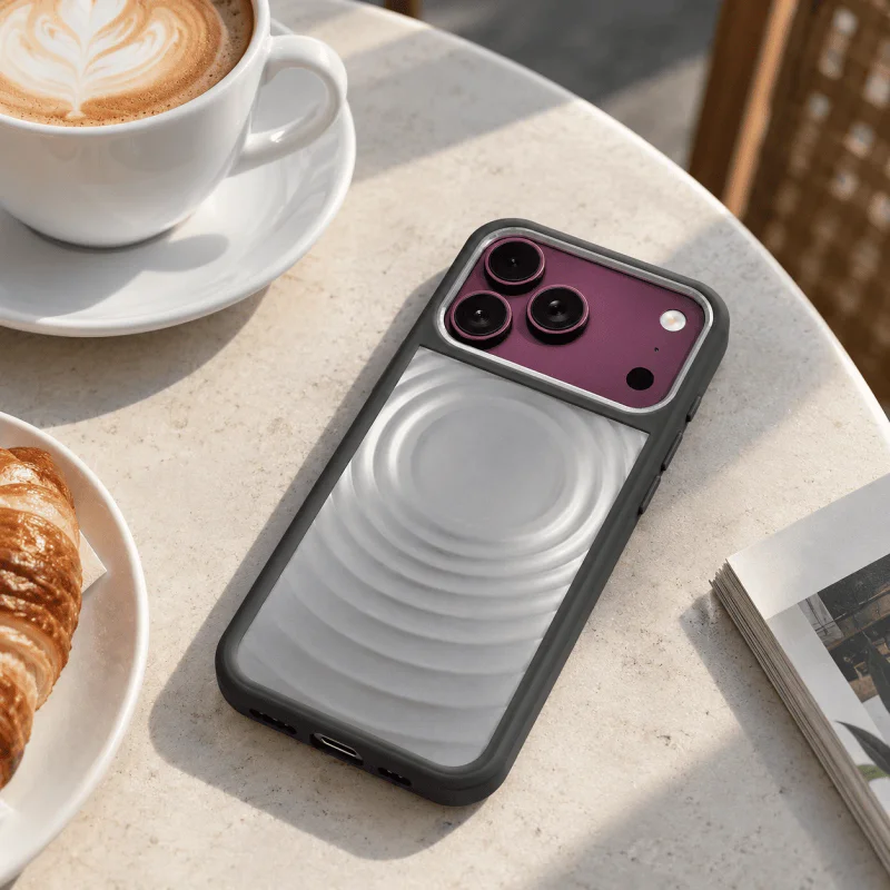 Capa Apokin para iPhone 14 com Efeito Metálico Ondulado - Imagem 2
