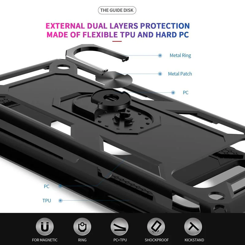 Capa de Alumínio Apokin para iPhone 15 Antichoques com Íman e Anel 360 - Imagem 5