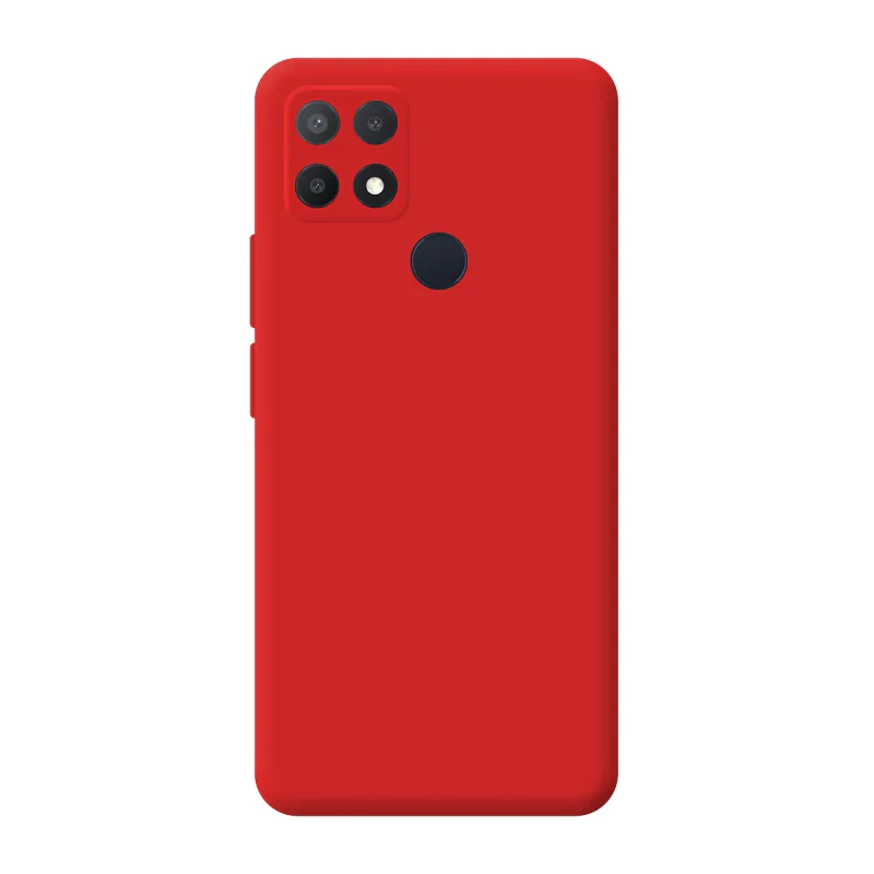 Capa Apokin Silicone Macio com Proteção de Câmara 3D para Oppo A15 Vermelho - Imagem 5