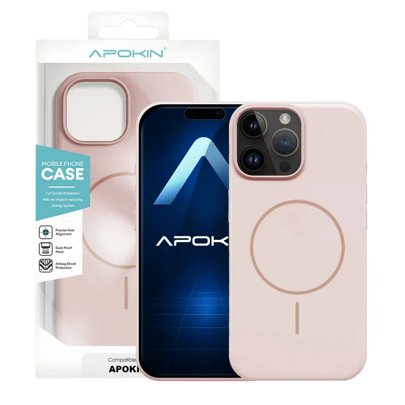 Capa Apokin para iPhone 14 Pro Max Silicone Premium com MagSafe Turquesa - Imagem 5