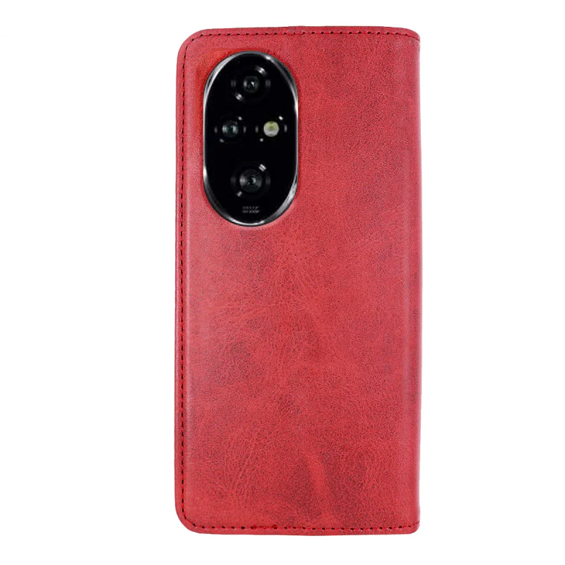 Capa de Livro Apokin com Porta-Cartões para Honor 200 Pro Pele Sintética Vermelho - Imagem 5