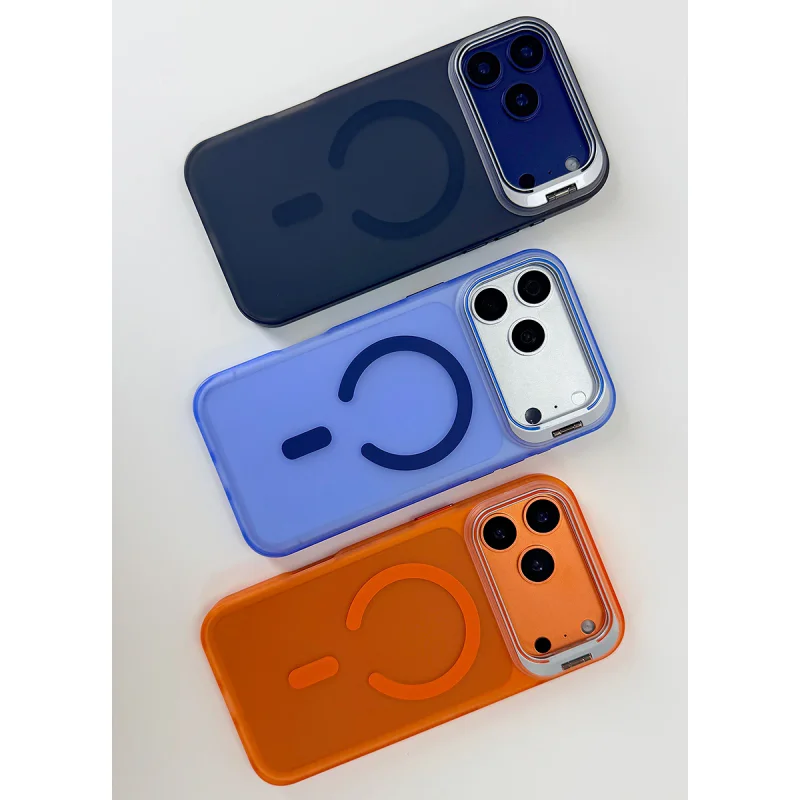 Capa Apokin para iPhone 17 Fumada com MagSafe e Suporte Laranja - Imagem 4