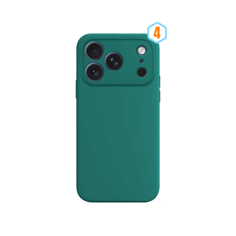 Capa de Silicone Apokin com Proteção de Câmara para iPhone 17 Pro Max Azul - Imagem 5