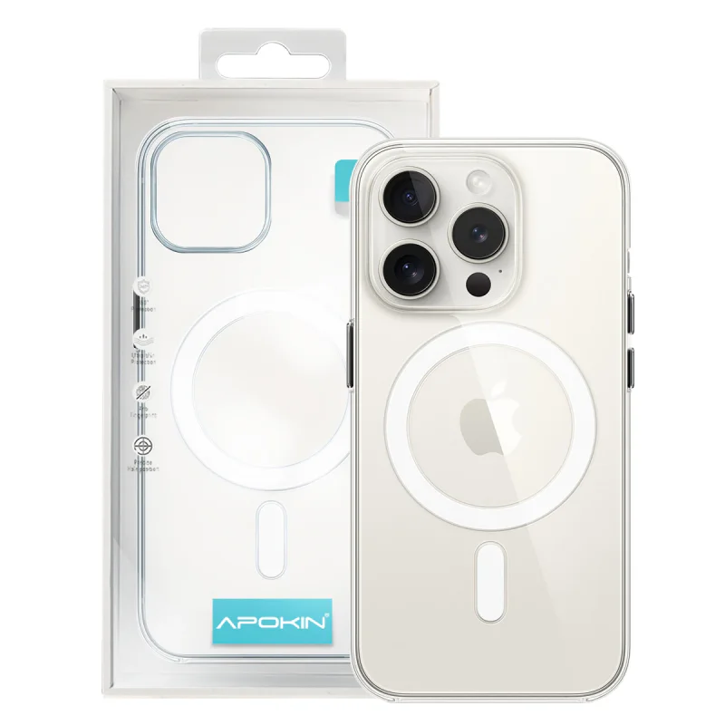 Capa Apokin para iPhone 14 Pro Max Policarbonato Rígida com MagSafe Variedade de Cores - Imagem 2