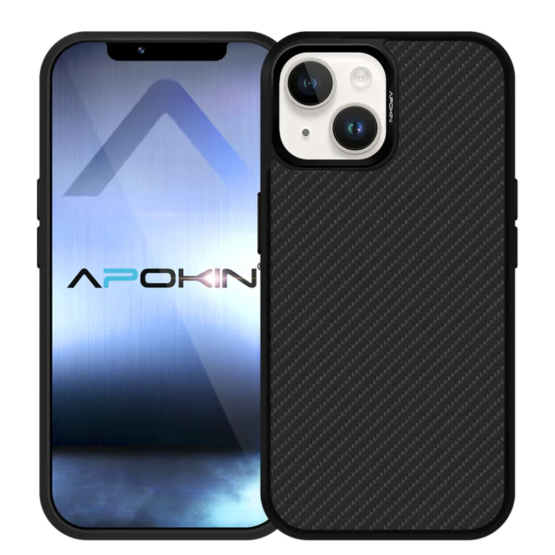 Capa Apokin para iPhone 13 e iPhone 14 Efeito Carbono com MagSafe - Imagem 2