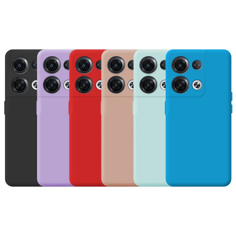 Capa Apokin para Oppo Reno 8 Pro Silicone Suave com Proteção de Câmara 3D Vermelho - Imagem 1