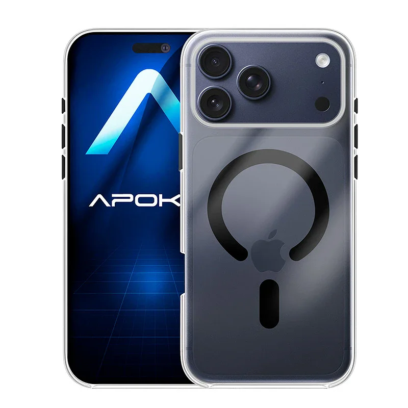 Capa Acrílica Apokin para iPhone 17 Pro Max / 18 Pro Max com MagSafe Laranja - Imagem 3