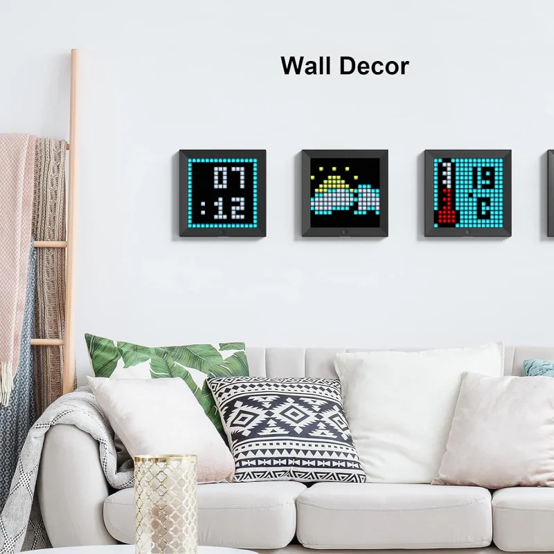 Moldura Digital Apokin Divoom Pixoo com Controlo de Luz Ambiente - Imagem 5