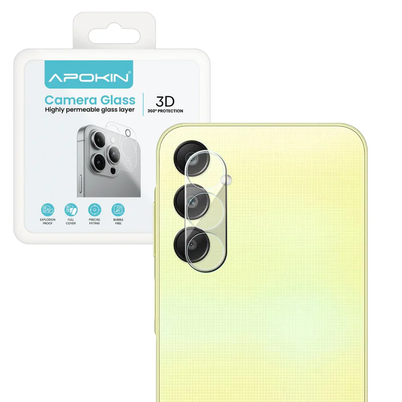 Protetor de Câmara Traseira Apokin para Samsung Galaxy A25 Transparente