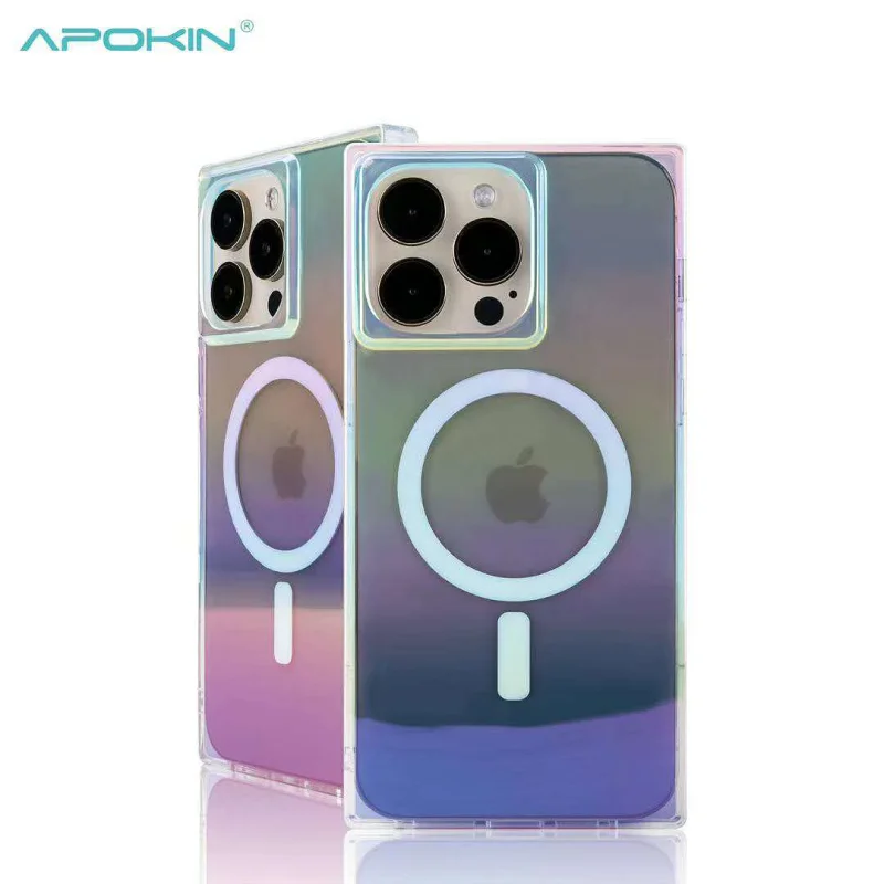 Capa Apokin para iPhone 15 Pro Max Iridescente Metalizada com MagSafe - Imagem 3