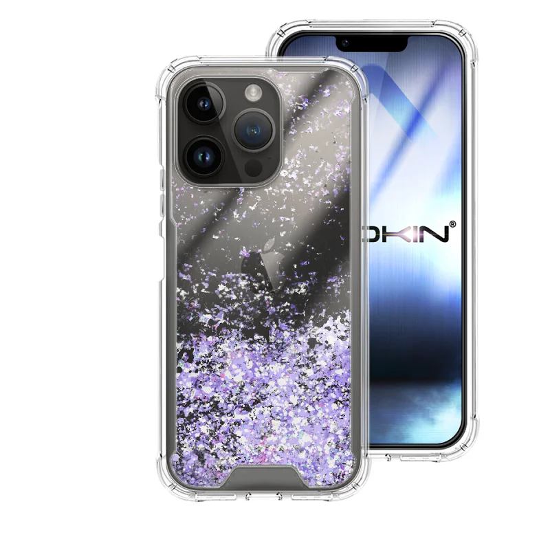 Capa de Gel Apokin Transparente para iPhone 13 Pro 6,1 polegadas Azul turquesa - Imagem 2