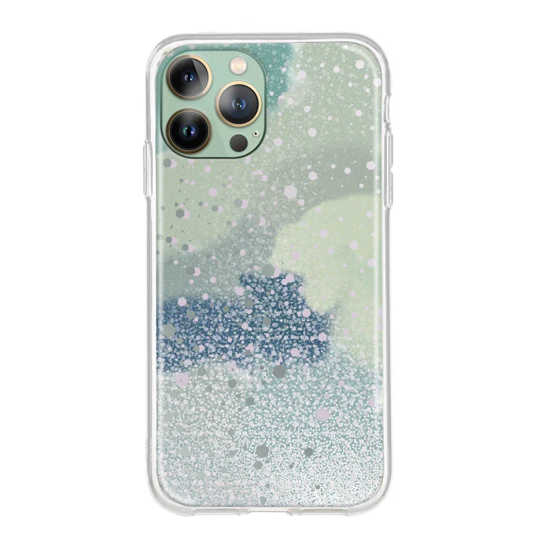 Capa Apokin em Gel com Glitter 3D e Proteção de Câmara para iPhone 13 Pro Max Variedade de cores - Imagem 4