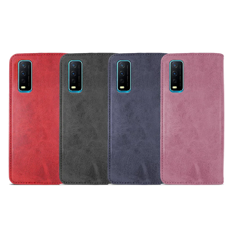 Capa com Porta-cartões Apokin para Vivo Y11s Pele Sintética Variedade de cores