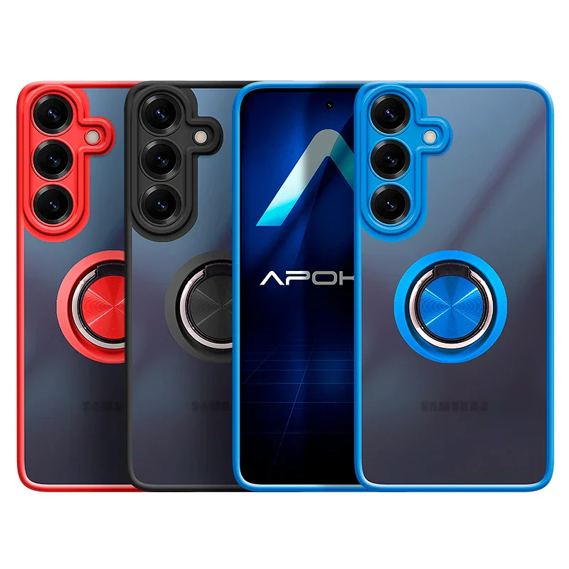 Capa Apokin Gel Fumada com Suporte Magnético para Samsung Galaxy S26 Vermelho - Imagem 1