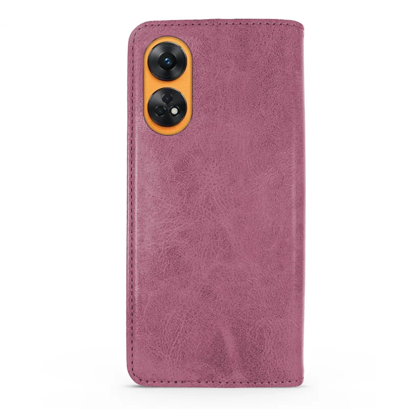 Capa Flip Apokin para Oppo Reno 10 com Porta-Cartões Pele Sintética Vermelho - Imagem 5