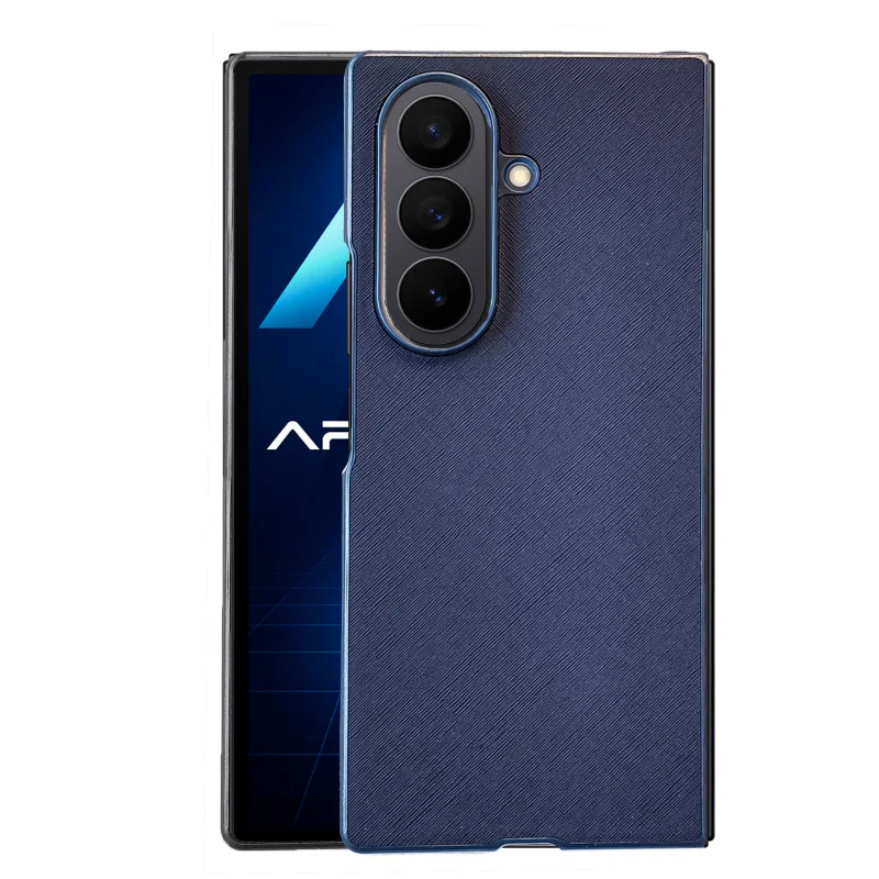 Capa Apokin para Samsung Galaxy Z Fold 7 com Tampa em Pele Variedade de cores - Imagem 3