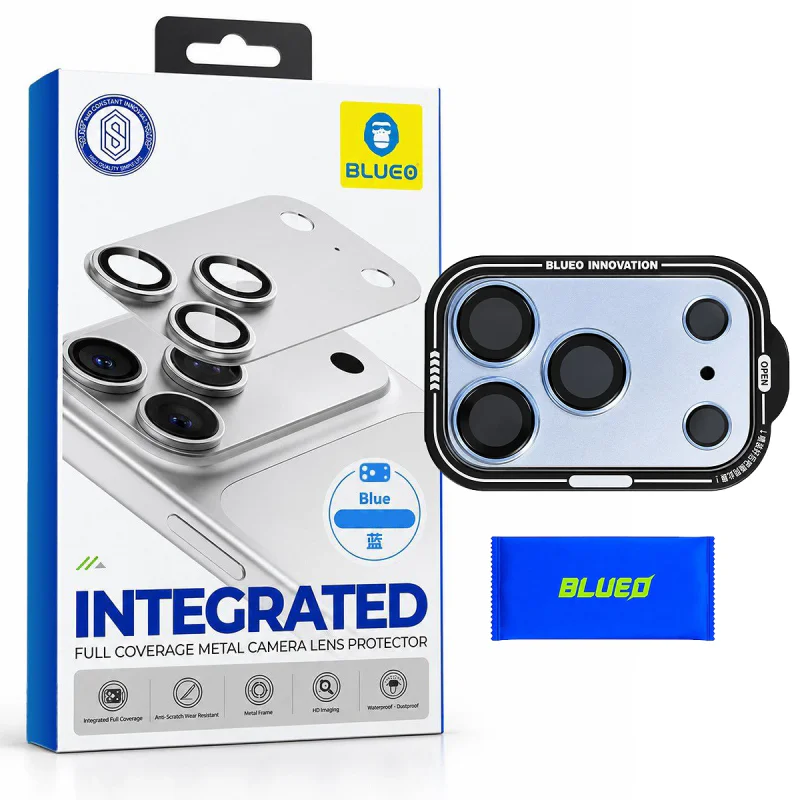 Protetor de Lentes Metálico Apokin BLUEO com Cobertura Total para iPhone 18 Pro Max Grená - Imagem 3