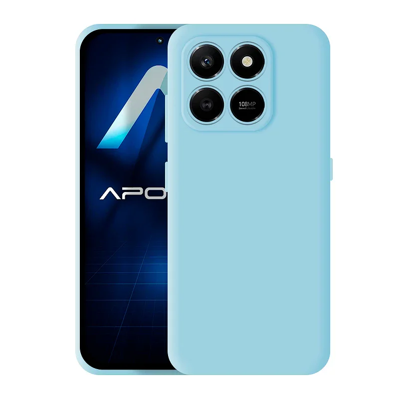 Capa Apokin para Honor 400 Smart Silicone Suave Azul - Imagem 1