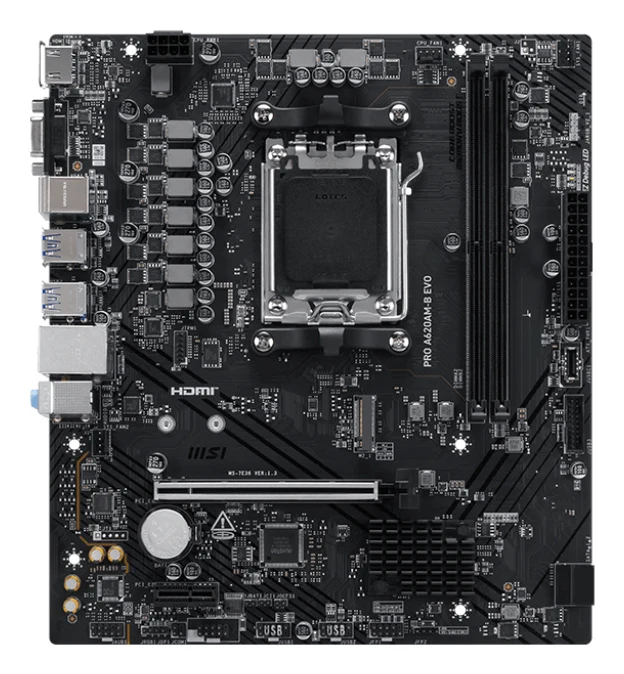 Motherboard MSI PRO A620AM-B EVO Micro ATX Socket AM5 AMD A620 DDR5 até 128 GB