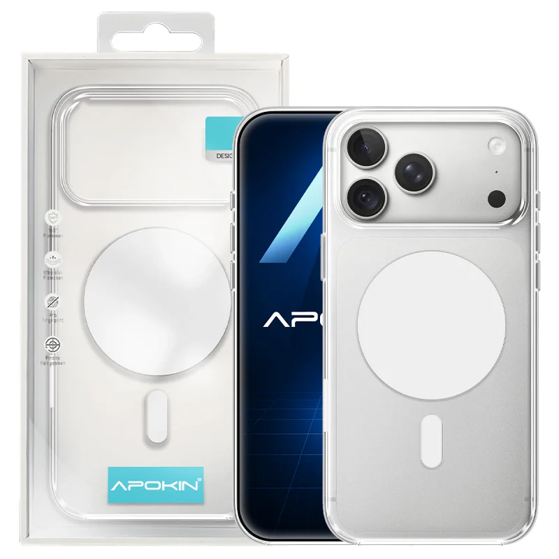 Capa Apokin para Apple iPhone 17 Pro Max / 18 Pro Max Transparente MagSafe Variedade de cores - Imagem 6