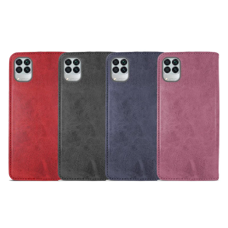 Capa Pele Sintética Apokin para Huawei P40 Lite com Porta-cartões Rosa