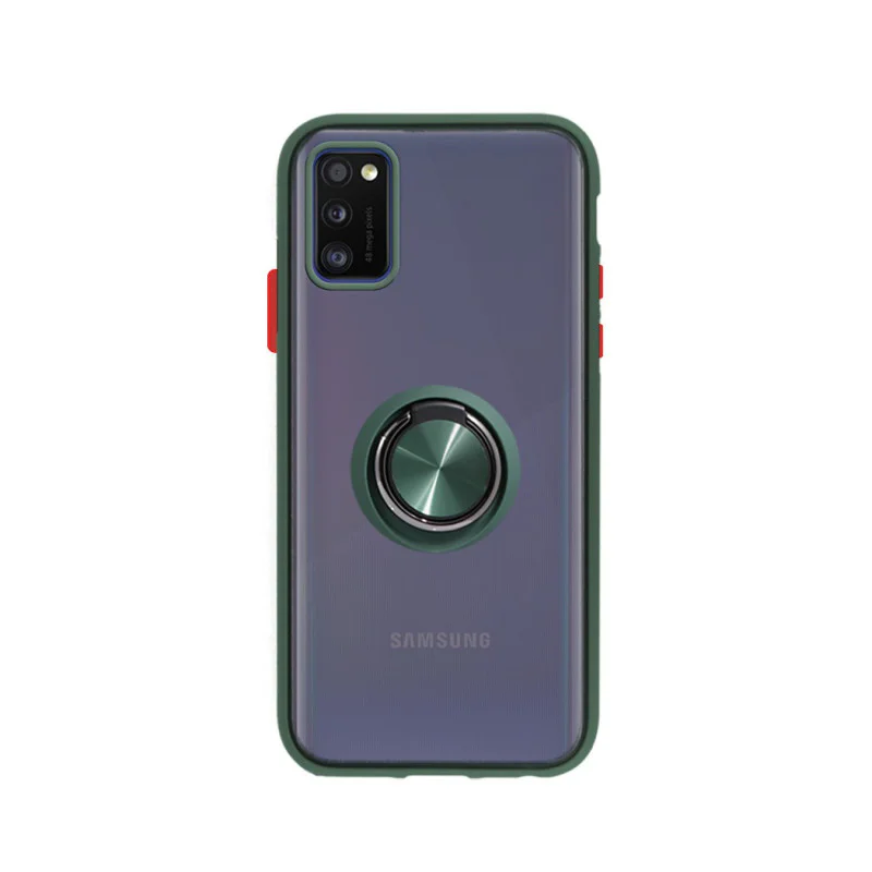Capa de Gel Apokin Magnética com Suporte Fumada para Samsung Galaxy A41 Azul - Imagem 4