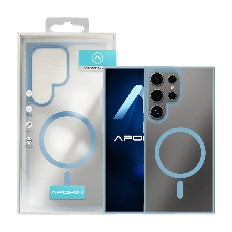Capa Apokin Acrílica com MagSafe para Samsung Galaxy S24 Ultra Azul - Imagem 5