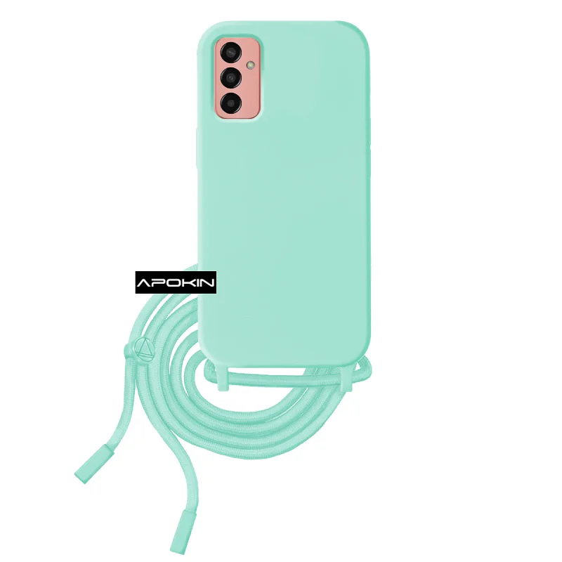 Capa em Gel Macio Apokin para Samsung Galaxy M13 4G e M23 5G com Cordão Vermelho - Imagem 2