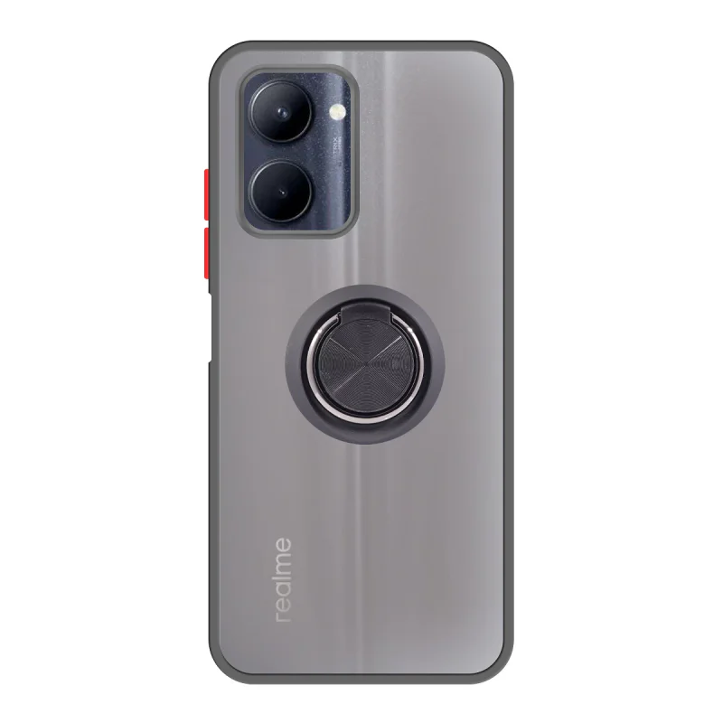 Capa Apokin para Realme C55 em Gel Fumado com Íman e Suporte Preto - Imagem 4