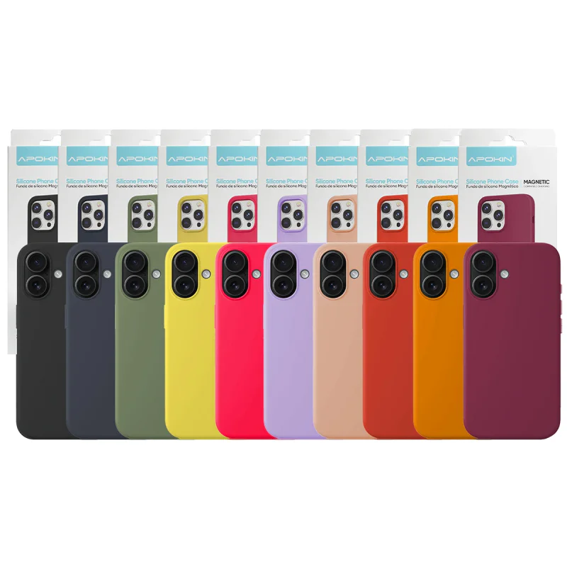 Capa Apokin para iPhone 17 Silicone Líquido Premium com MagSafe Preto - Imagem 1
