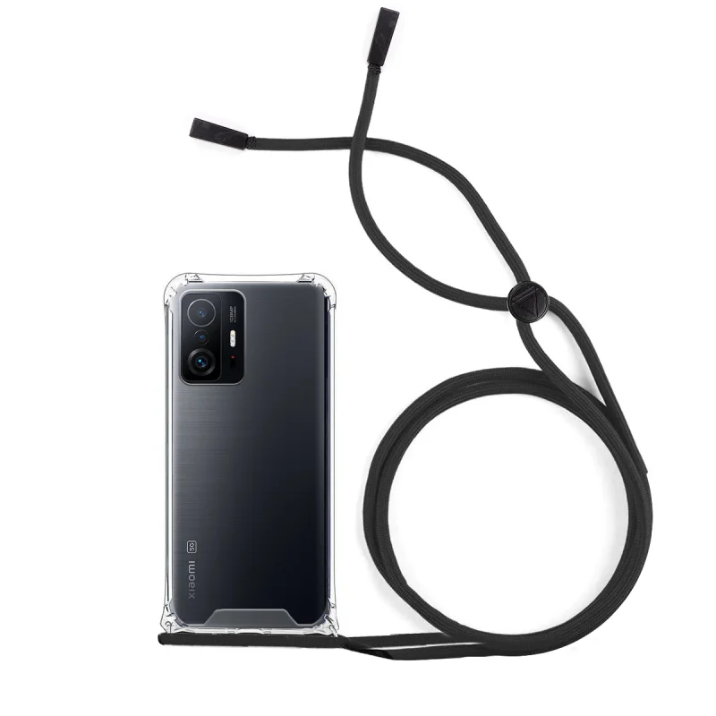 Capa de Gel Apokin para Xiaomi Mi 11i e Poco F3 Antichoque com Cordão Transparente - Imagem 1