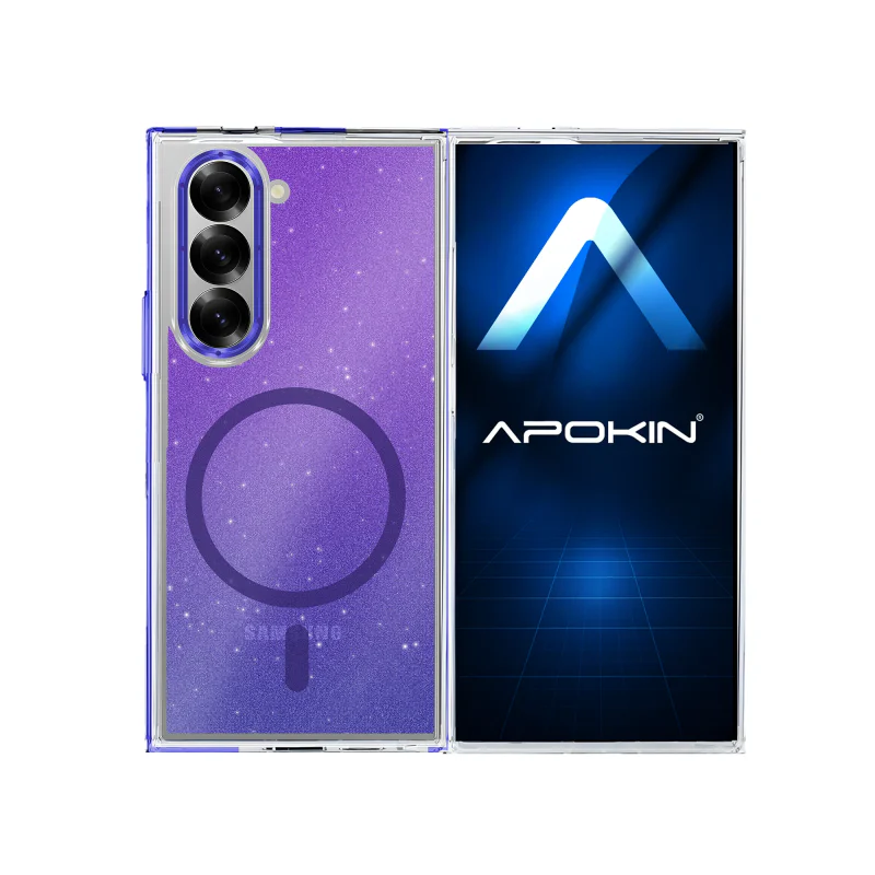 Capa Apokin com Purpurina e MagSafe para Samsung Galaxy Z Fold 8 Ultra Prata - Imagem 4