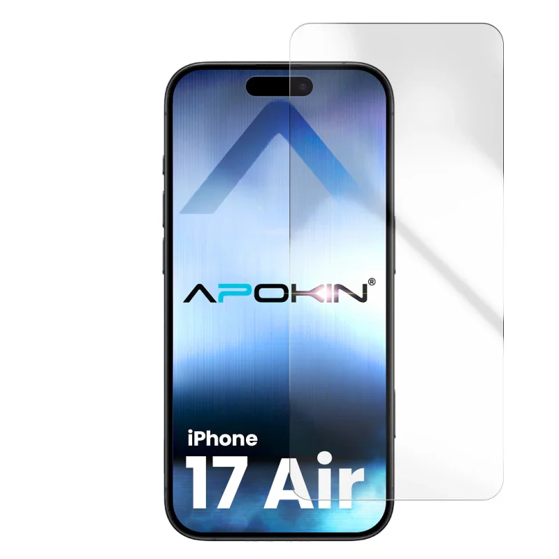 Película de Vidro Temperado Apokin Protetor de Ecrã para iPhone 17 Air Transparente - Imagem 5