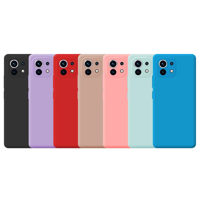 Capa Apokin para Xiaomi Mi 11 Silicone Macio com Proteção de Câmara 3D Preto