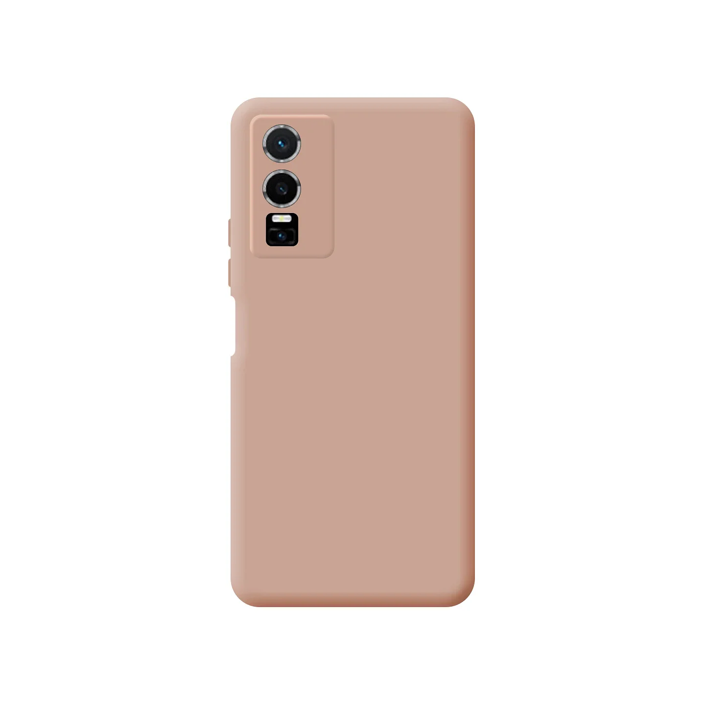 Estojo Apokin de Silicone Macio com Proteção 3D da Câmara para Vivo Y76 5G Rosa