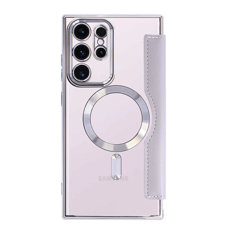 Capa Livro Apokin Mocome para Samsung Galaxy S23 Ultra Cromada com MagSafe Ouro rosa - Imagem 5