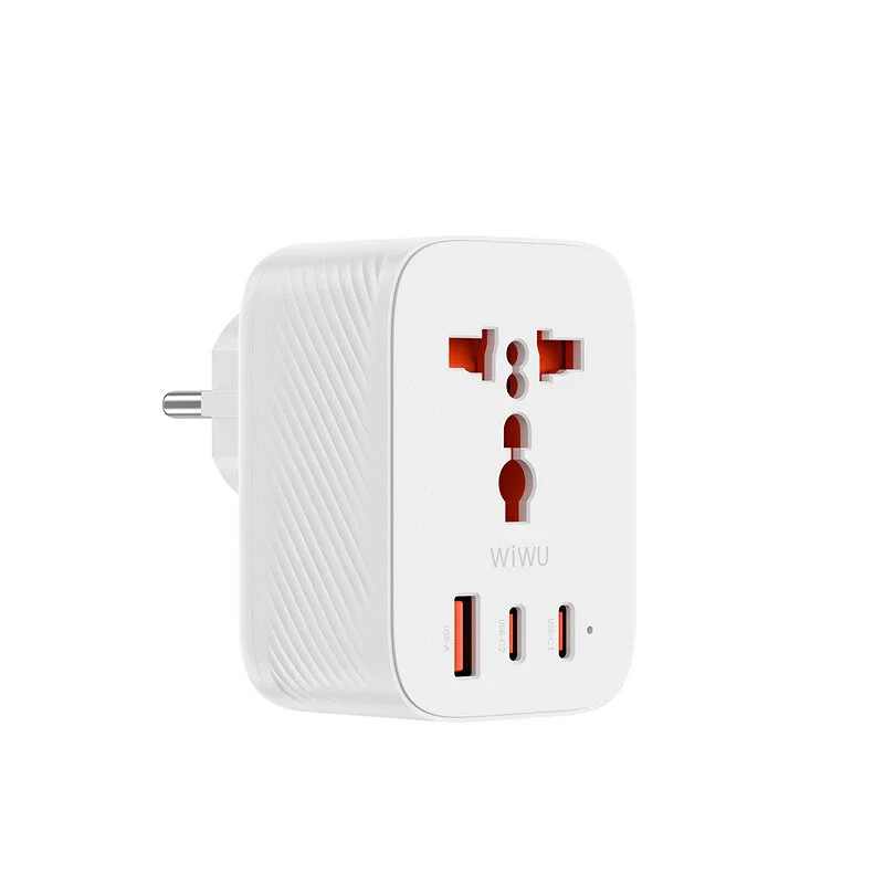 Adaptador de Viagem Internacional Apokin Wiwu UA007 com Carregador