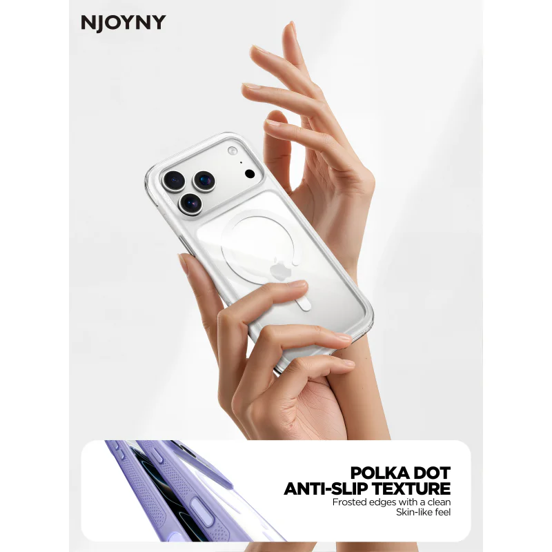 Capa Apokin NJOYNY Bumper Air S6-MAG para iPhone 17 Pro Max e 18 Pro Max Grená - Imagem 4