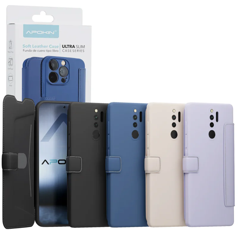 Capa Apokin para Xiaomi Redmi Note 8 Pro Silicone com Acabamento em Pele Variedade de cores - Imagem 1