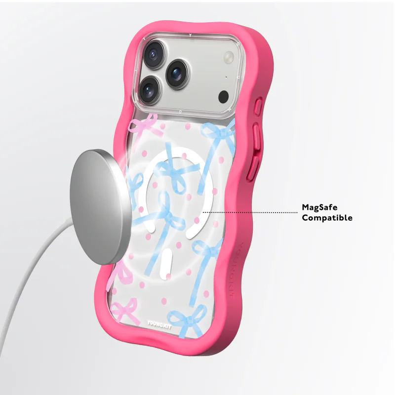 Capa Youngkit Apokin Big Wave Sweetheart com MagSafe para iPhone 17 Pro e 18 Pro Roxo - Imagem 4