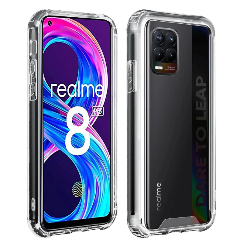 Capa Apokin Realme 8 e 8 Pro Transparente Antichoque - Imagem 1